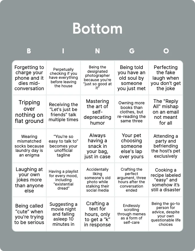 Bottom bingo card